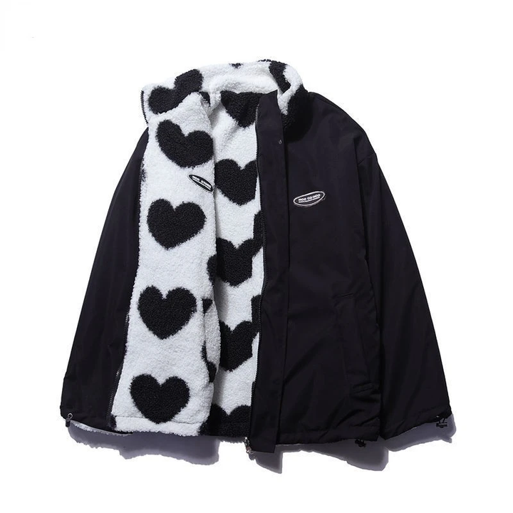 Agate - Double faced heart coat