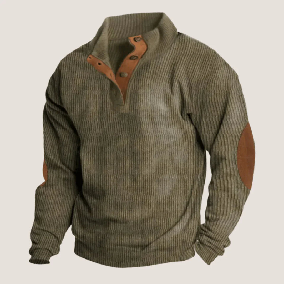 LIAM | RIBBING SWEATER WITH BUTTONS