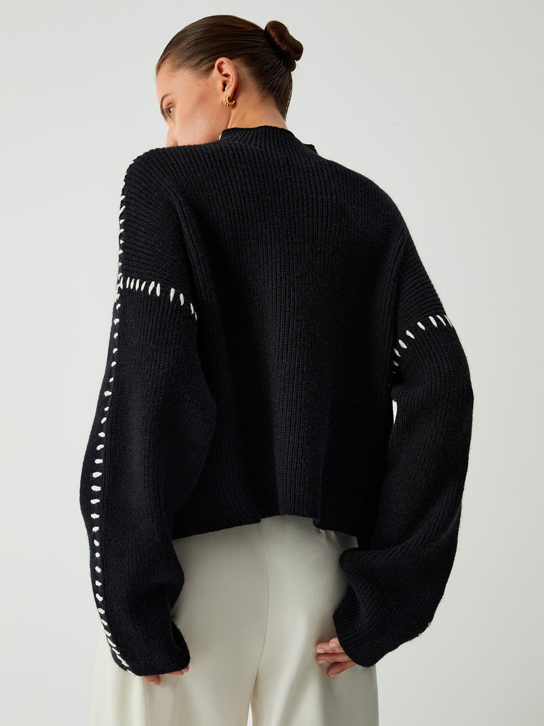 DESTINY⎮TURTLENECK SWEATER WITH PIQUE DETAILS