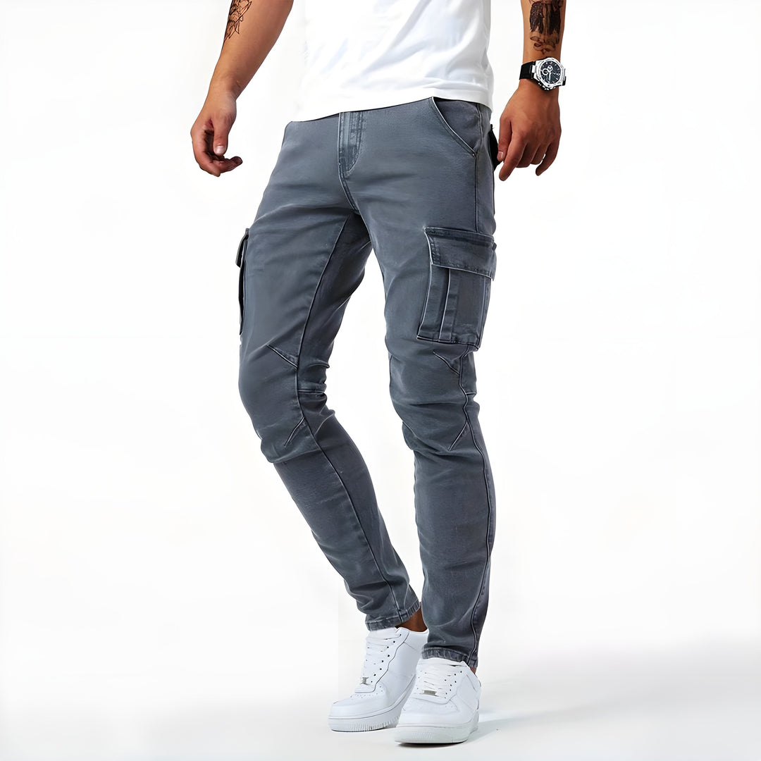 PHIL | STRETCH DENIM CARGO PANTS