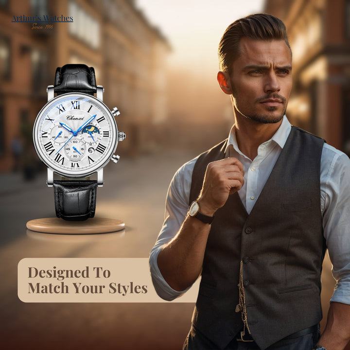 Renley's Slim Luxury Multifunctional Wrist Watch