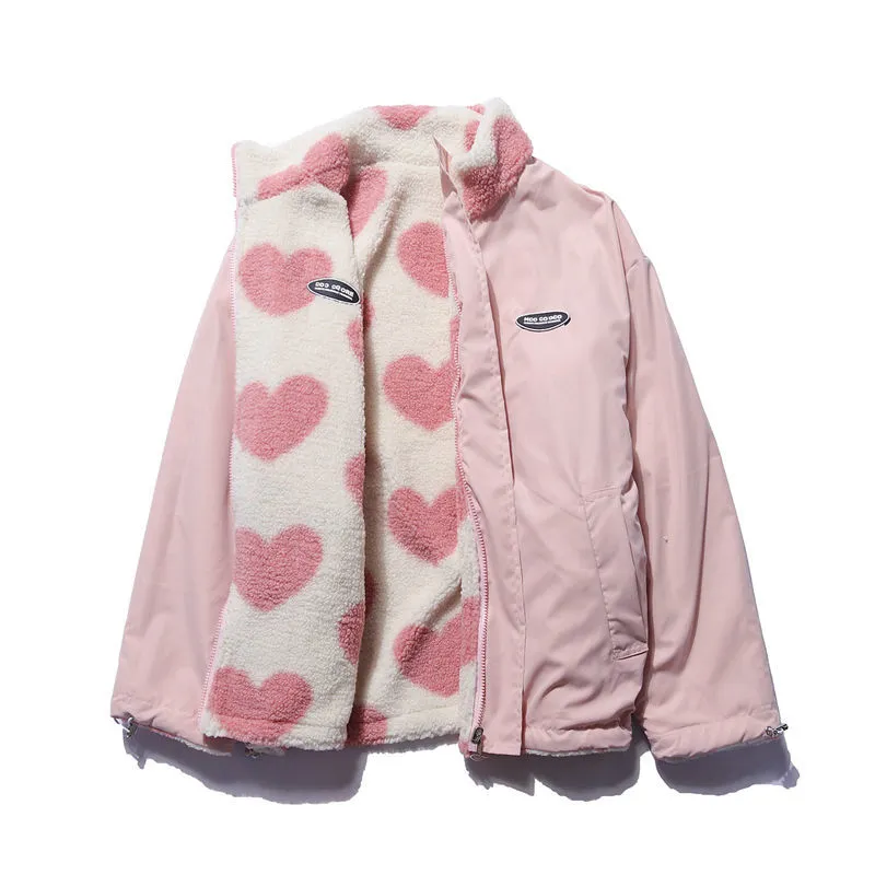 Agate - Double faced heart coat