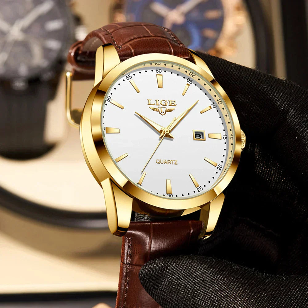 Renley's Gold Luxury Military Inspired Wrist Watch