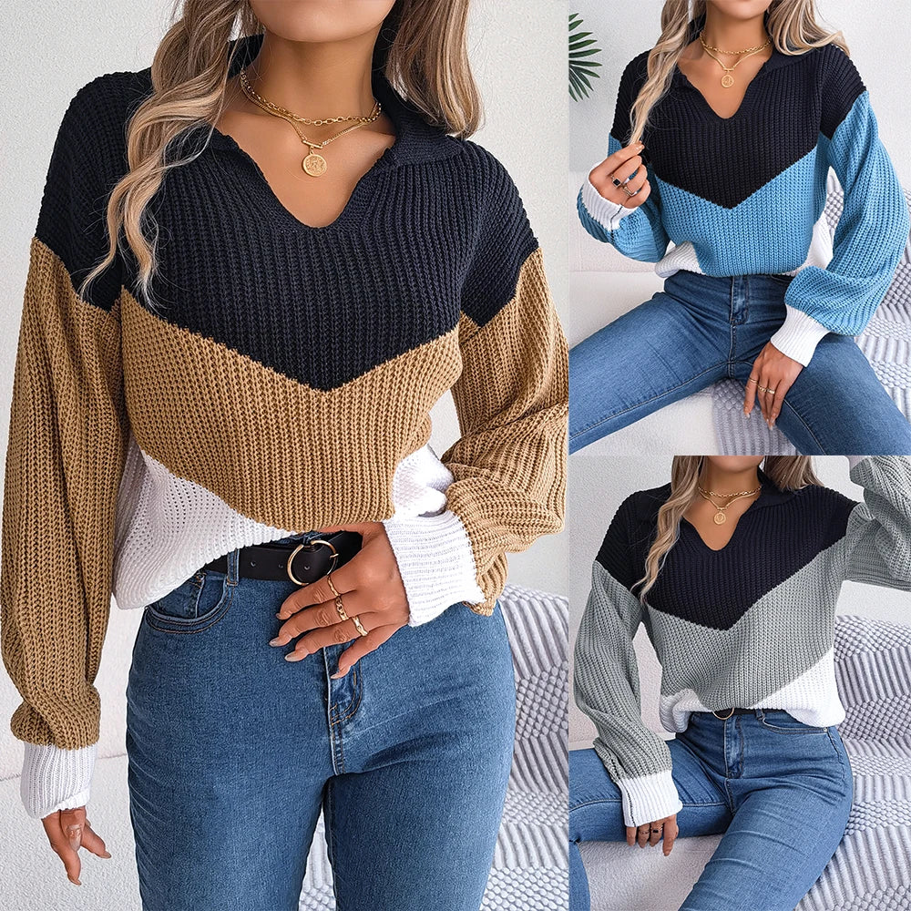 Phaedra™ | Comfortable Patchwork Sweater