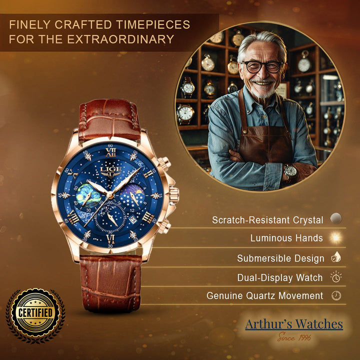 Renley's Celestial Chronograph Wrist Watch