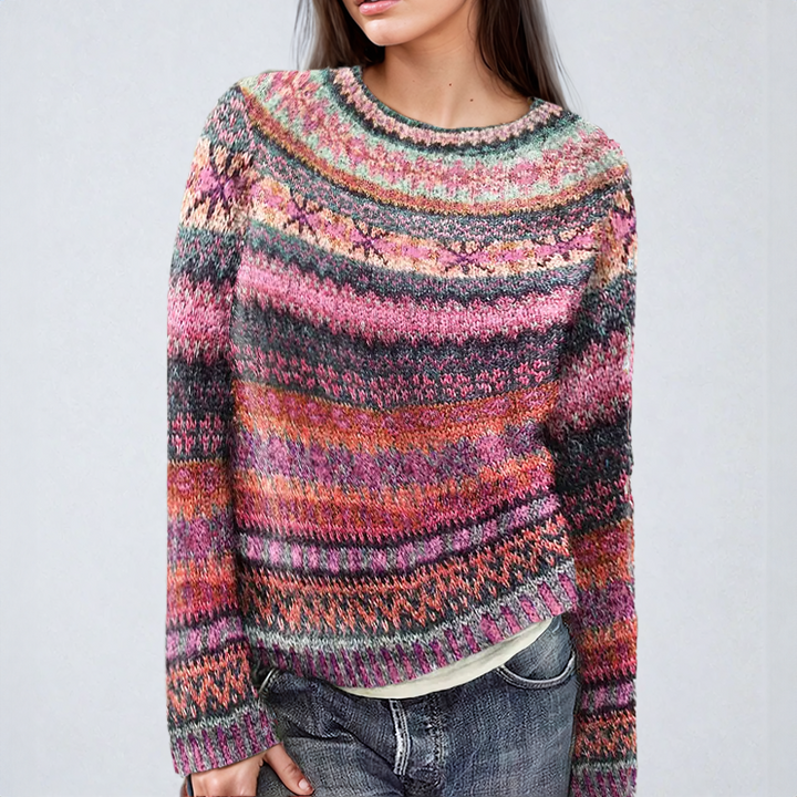 CLARA⎮COLOR STRIPED KNIT SWEATER