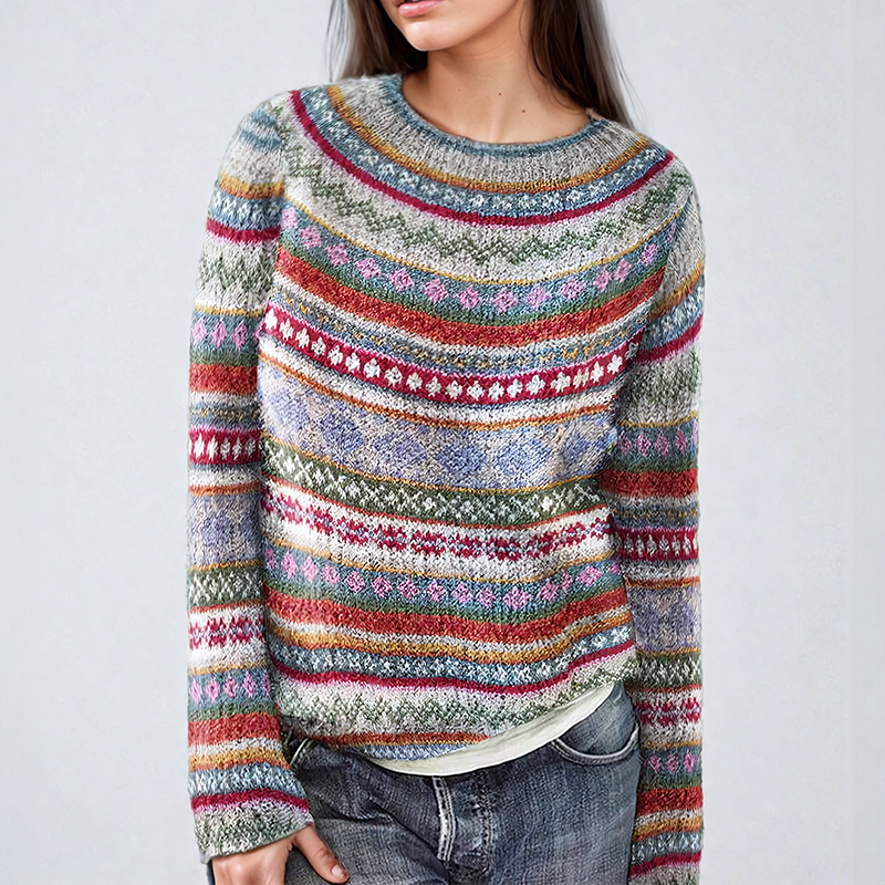 CLARA⎮COLOR STRIPED KNIT SWEATER