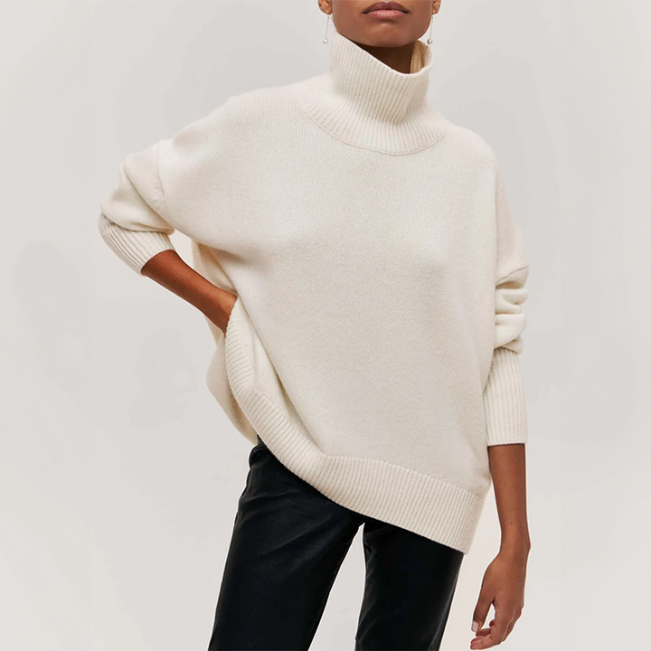 SAMANTHA ⎮COZY CHIC TURTLE COLLAR SWEATER