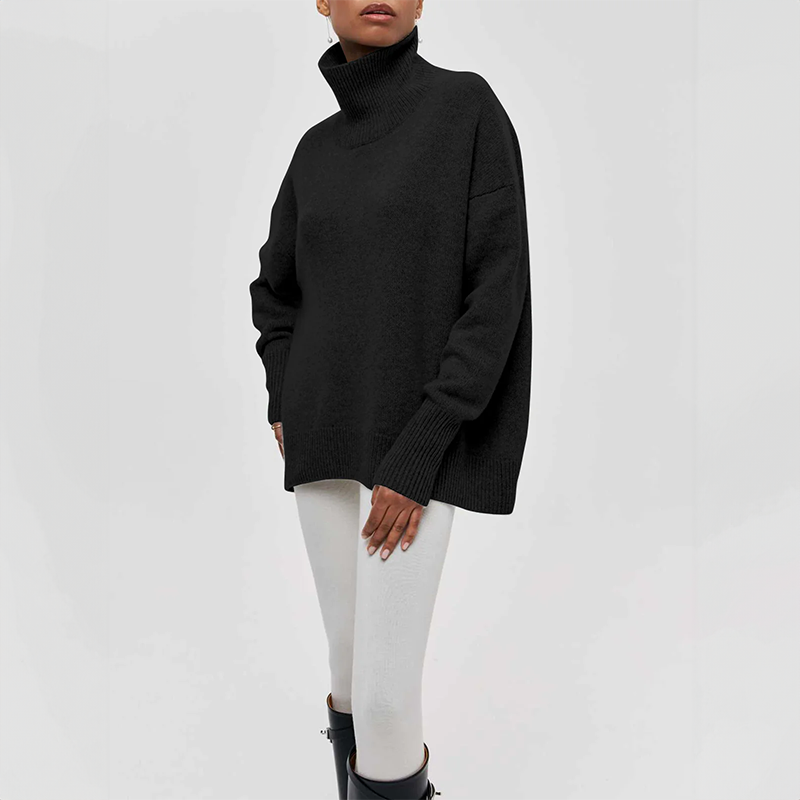 SAMANTHA ⎮COZY CHIC TURTLE COLLAR SWEATER