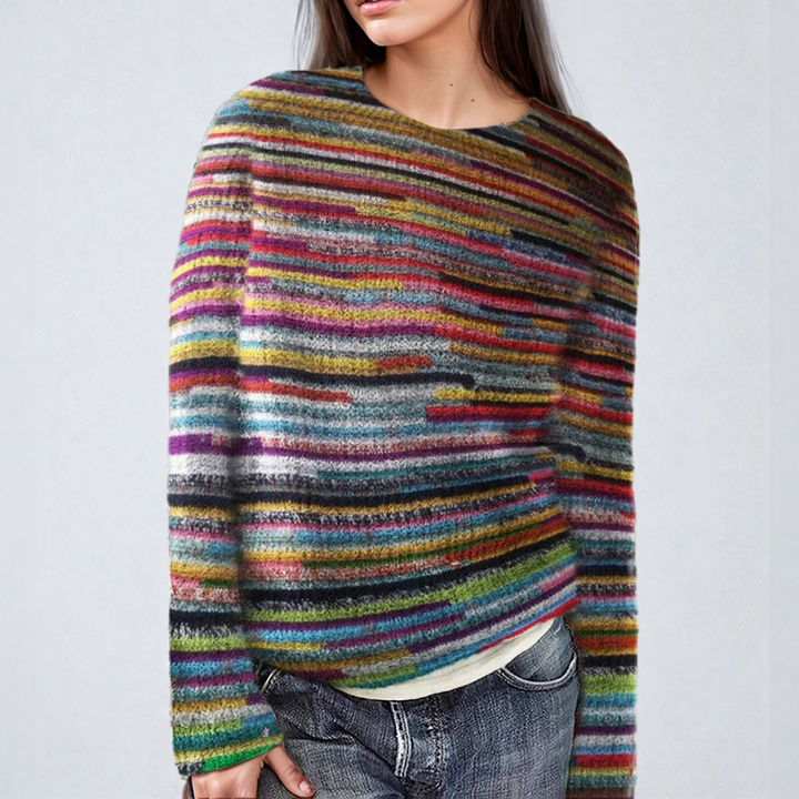 CLARA⎮COLOR STRIPED KNIT SWEATER